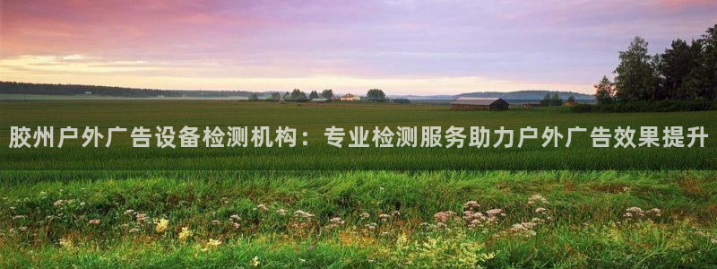 杏宇平台怎么样：胶州户外广告设备检测机构：专业检测服务助力户外广告效果提升