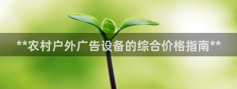 杏宇平台注册地址在哪里：**农村户外广告设备的综合价格指南**