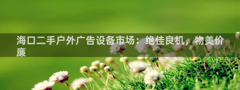 杏宇平台总代理电话：海口二手户外广告设备市场：绝佳良机，物美价
廉