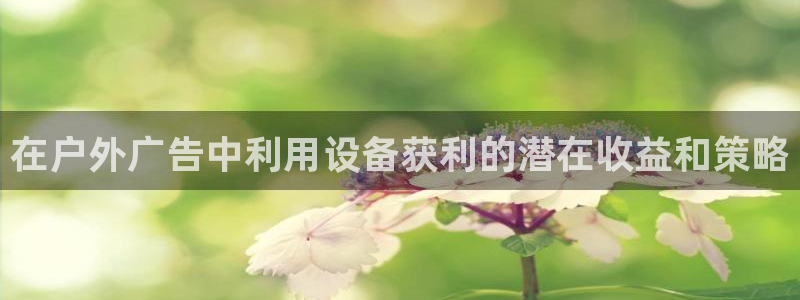 杏宇平台登录方法：在户外广告中利用设备获利的潜在收益和策略