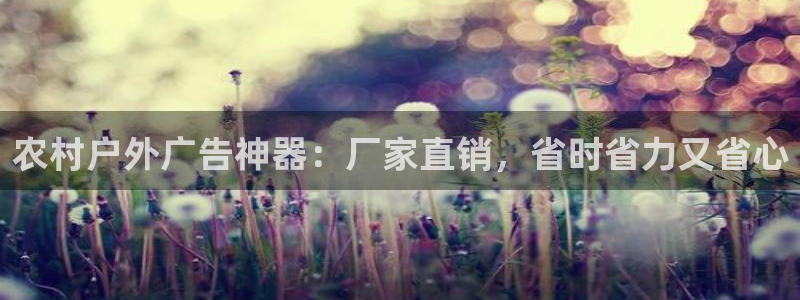 杏宇平台怎么样知乎：农村户外广告神器：厂家直销，省时省力又省心