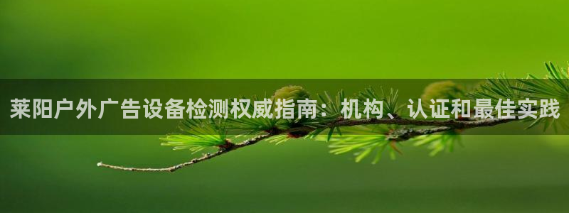 杏宇平台登录步骤图：莱阳户外广告设备检测权威指南：机构、认证和最佳实践