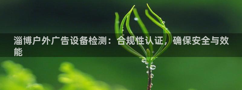 杏宇平台注册地址：淄博户外广告设备检测：合规性认证，确保安全与效
能