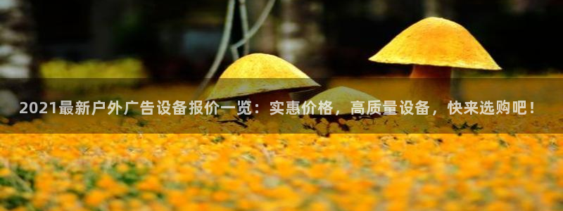 杏宇平台注册地址：2021最新户外广告设备报价一览：实惠价格，高质量设备，快来选购吧！