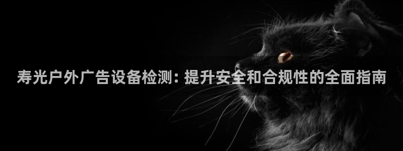杏宇平台代理怎么赚钱：寿光户外广告设备检测: 提升安全和合规性的全面指南