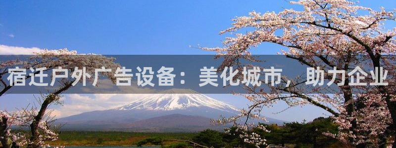 杏宇平台登录步骤图：宿迁户外广告设备：美化城市，助力企业