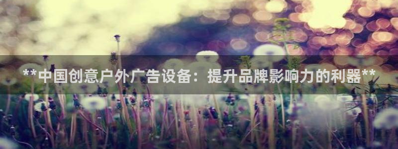 杏宇平台招商：**中国创意户外广告设备：提升品牌影响力的利器**