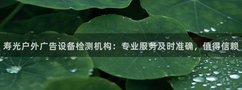 杏宇平台代理多少钱：寿光户外广告设备检测机构：专业服务及时准确，值得信赖