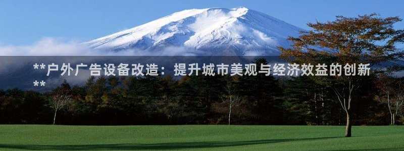 杏宇平台总代理电话：**户外广告设备改造：提升城市美观与经济效益的创新
**