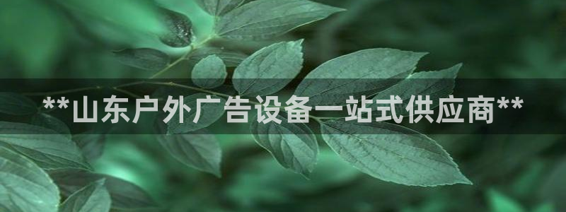 杏宇平台代理怎么样可靠吗：**山东户外广告设备一站式供应商**