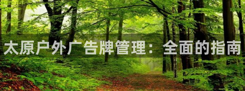 杏宇官方平台官网下载：太原户外广告牌管理：全面的指南