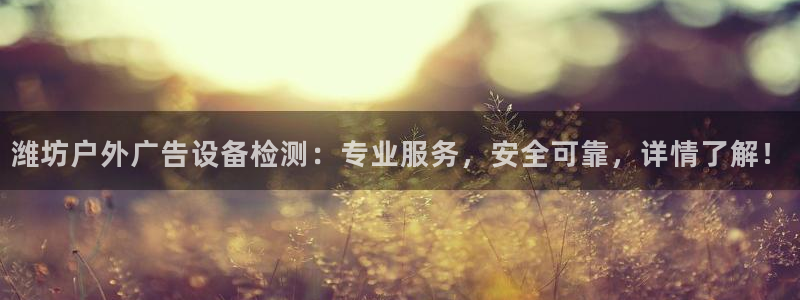 杏宇平台招商电话号码：潍坊户外广告设备检测：专业服务，安全可靠，详情了解！